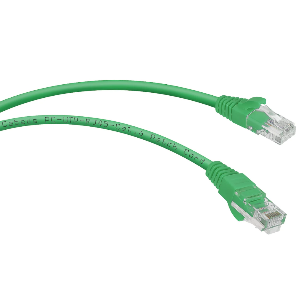 Патч-корд Cabeus PC-UTP-RJ45-Cat.6-3m-GN, 3м