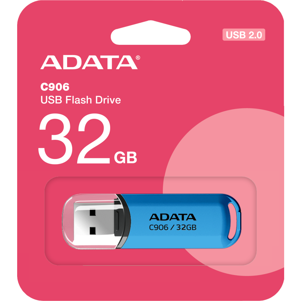 USB Flash накопитель 32Gb ADATA C906 Blue - AC906-32G-RWB - фото 2