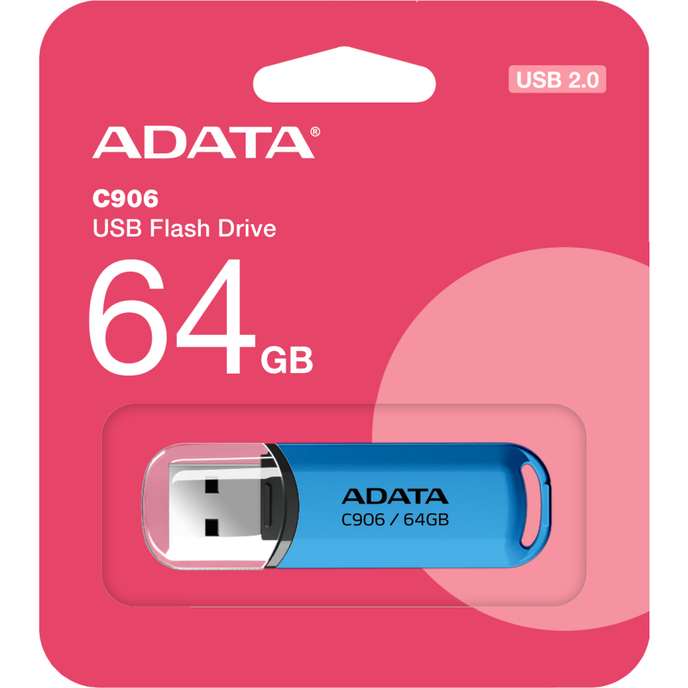 USB Flash накопитель 64Gb ADATA C906 Blue - AC906-64G-RWB - фото 2