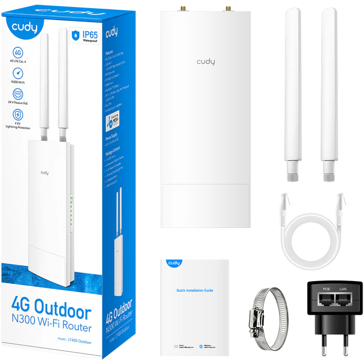 Wi-Fi маршрутизатор (роутер) Cudy LT400 OUTDOOR White - фото 5