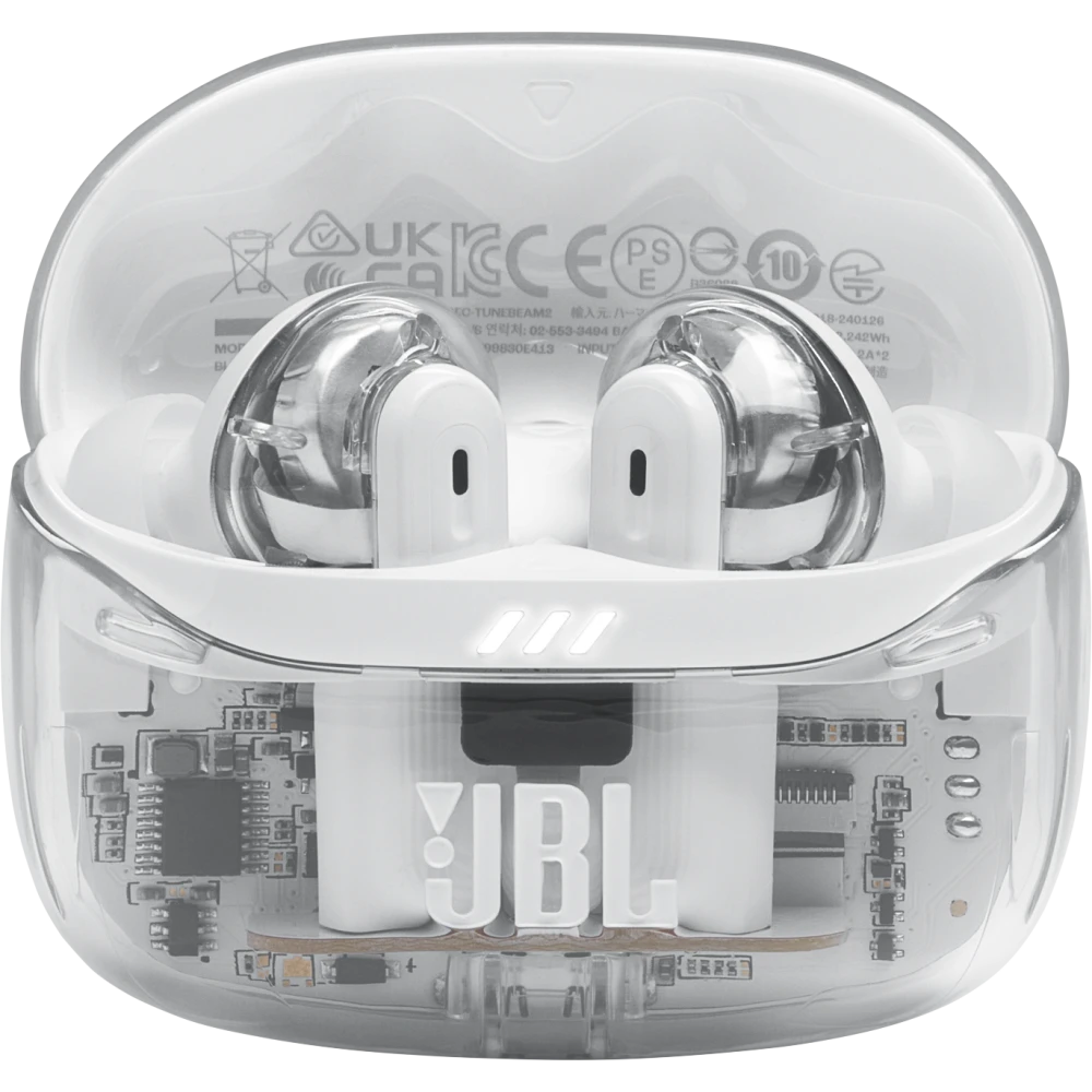 Гарнитура JBL Tune Beam Ghost 2 White - JBLTBEAM2GWHT - фото 2