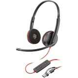 Гарнитура Plantronics (Poly) Blackwire 3220 Stereo USB-C Headset +USB-C/A Adapter (Bulk) (8X228A6)