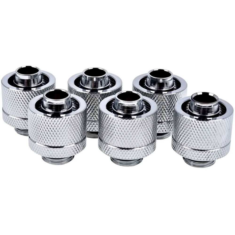 Комплект фитингов Alphacool Eiszapfen 16/10mm Anschraubtulle G1/4 - Chrome Sixpack (17235)