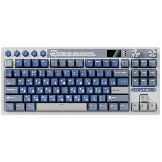 Клавиатура Royal Kludge M87 Ocean Blue (Cream Switch) - 6977576550441 - фото 2