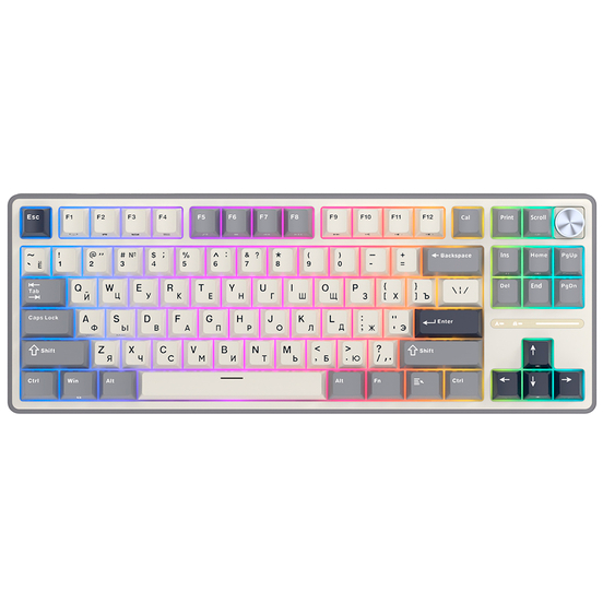 Клавиатура Royal Kludge R87 Pro Half Grey (Brown Switch)