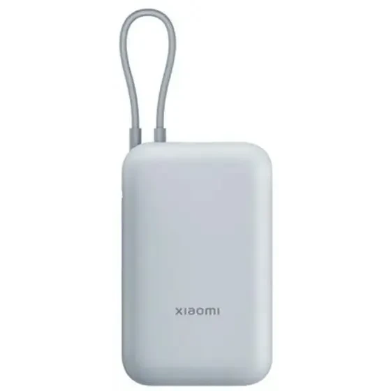 Внешний аккумулятор Xiaomi Power Bank 10000 Ice Blue (Integrated cable) - BHR9073GL - фото 2