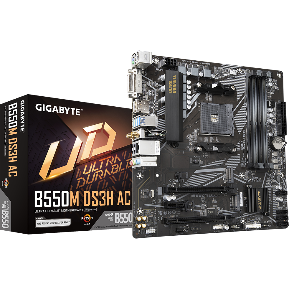 Материнская плата Gigabyte B550M DS3H AC v.1.5 - B550M DS3H AC rev.1.5 - фото 5