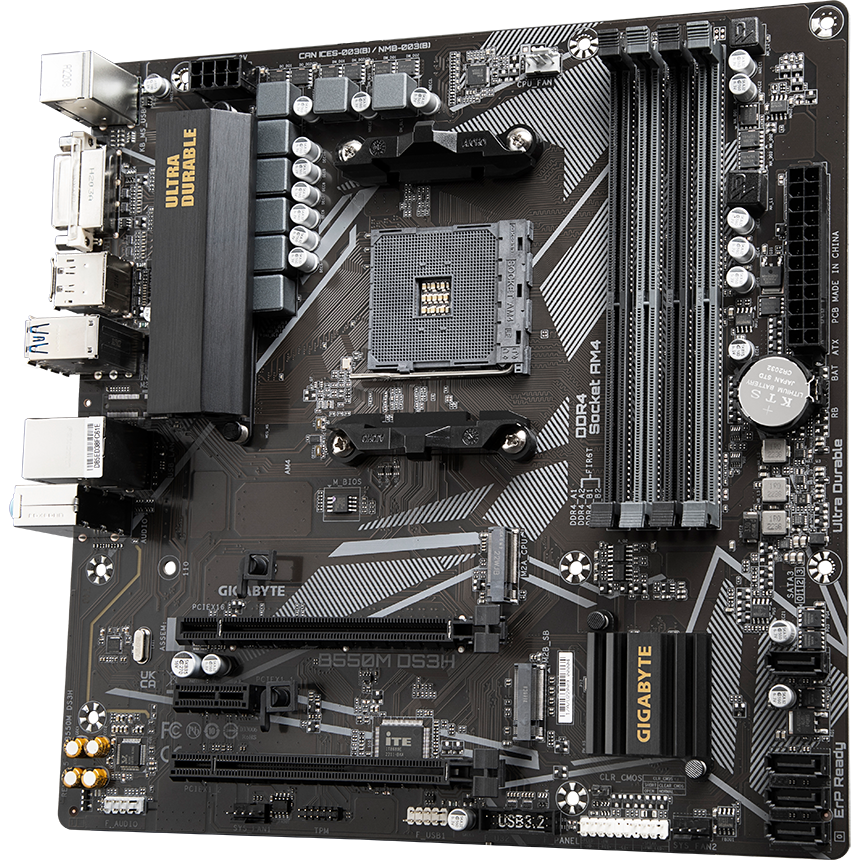 Материнская плата Gigabyte B550M DS3H v.1.5 - B550M DS3H rev.1.5 - фото 3