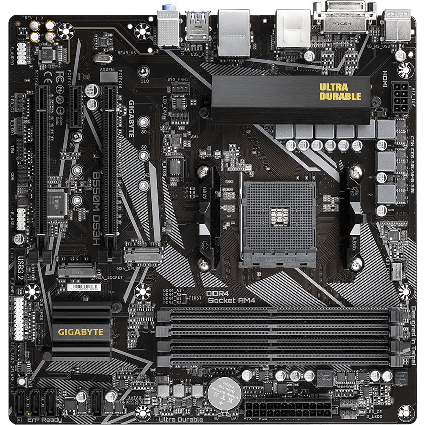 Материнская плата Gigabyte B550M DS3H (rev. 1.0/1.1/1.2/1.3)