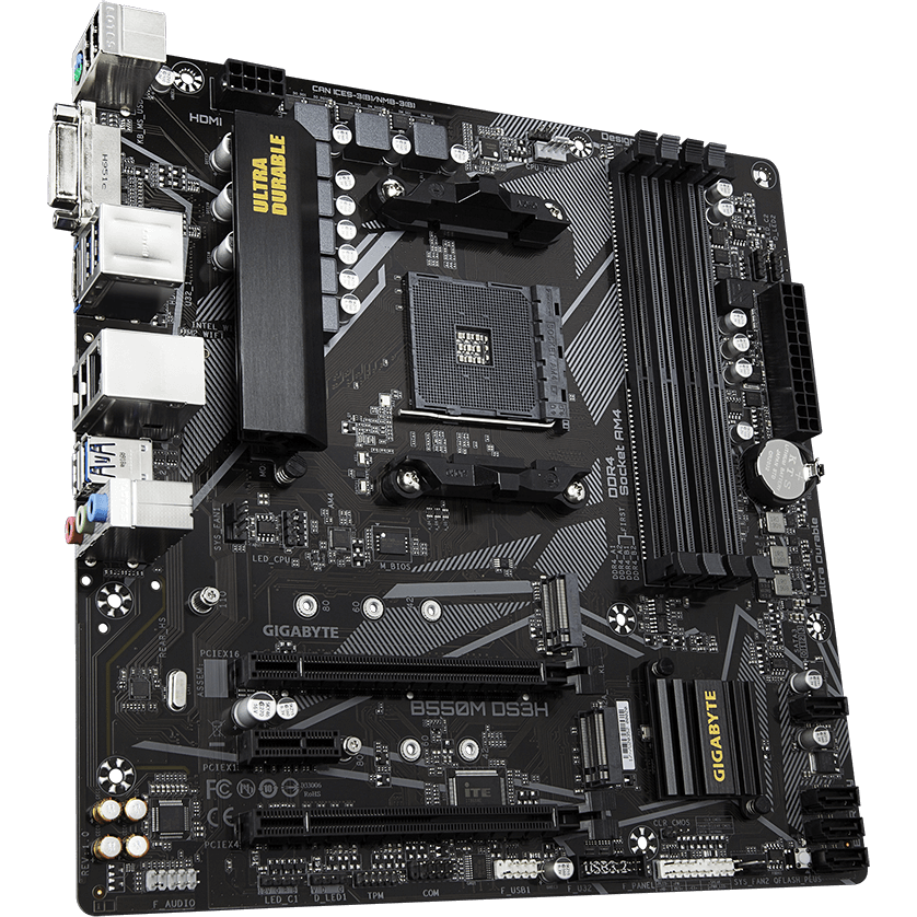 Материнская плата Gigabyte B550M DS3H (rev. 1.0/1.1/1.2/1.3) - фото 2