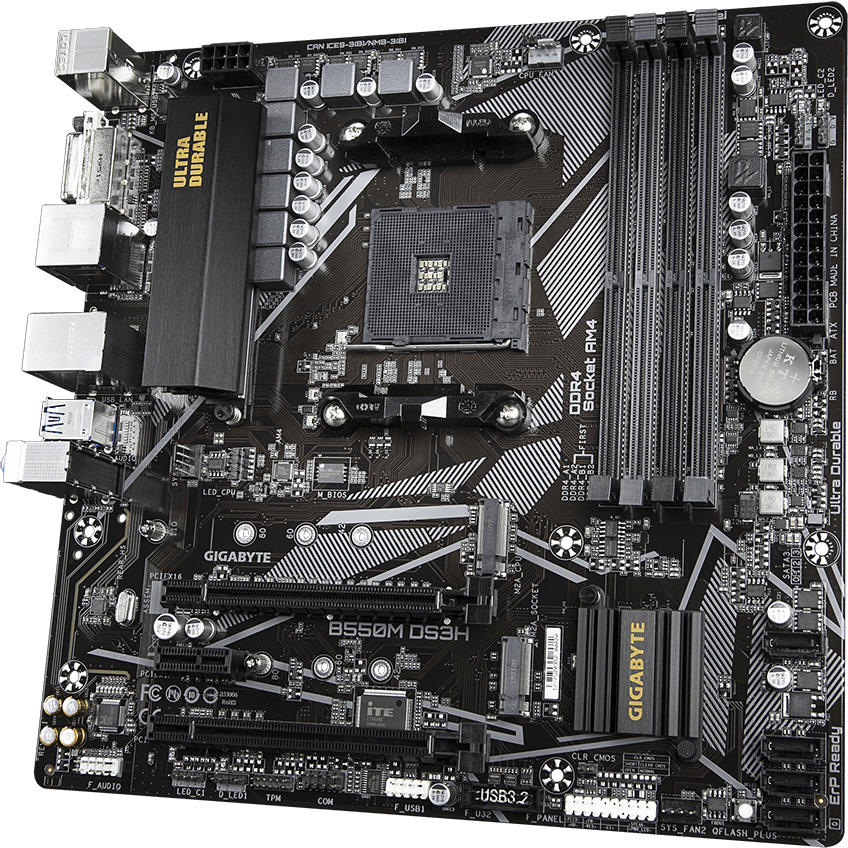 Материнская плата Gigabyte B550M DS3H (rev. 1.0/1.1/1.2/1.3) - фото 3