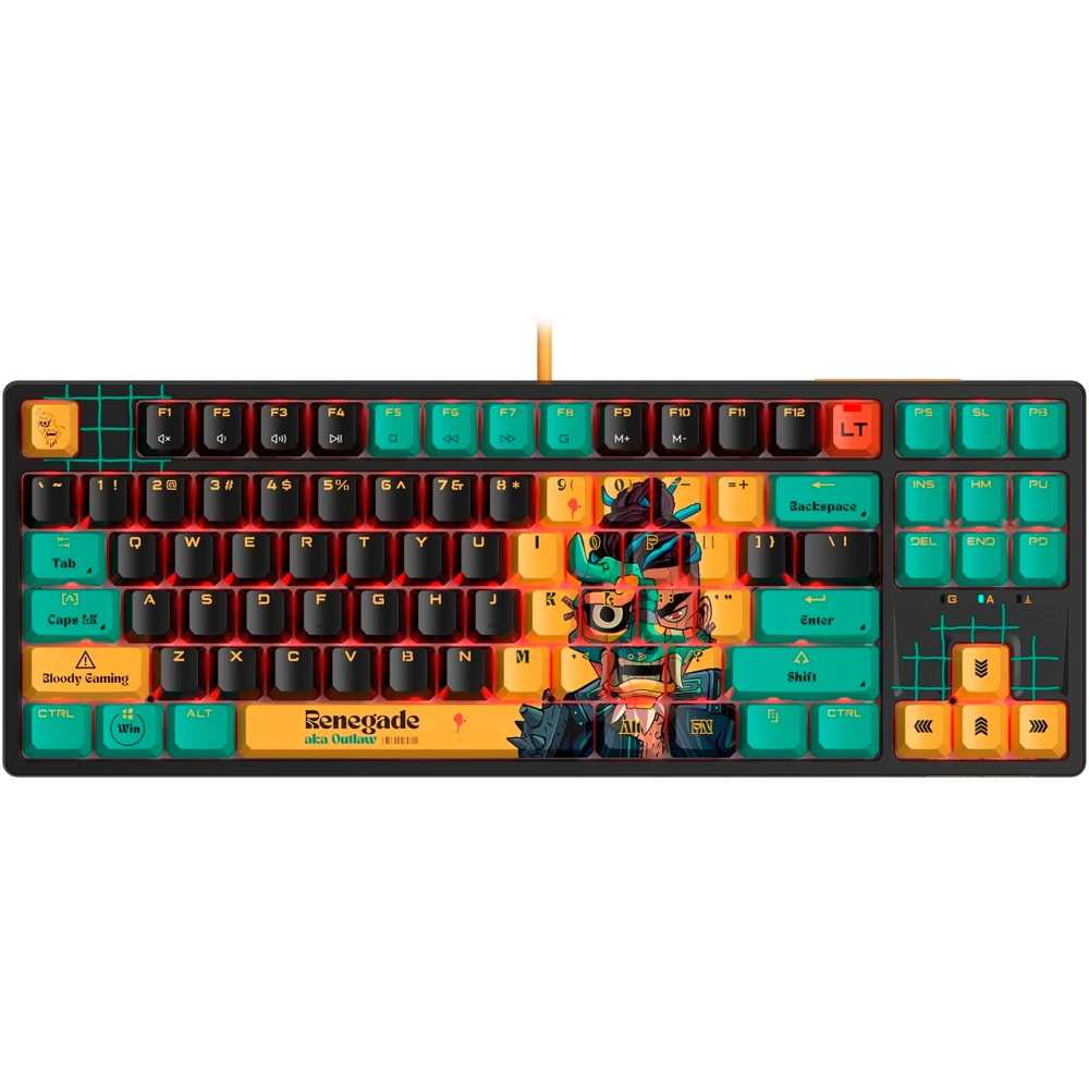 Клавиатура Bloody AT87 Renegade Black/Green - 4711421000734 - фото 2