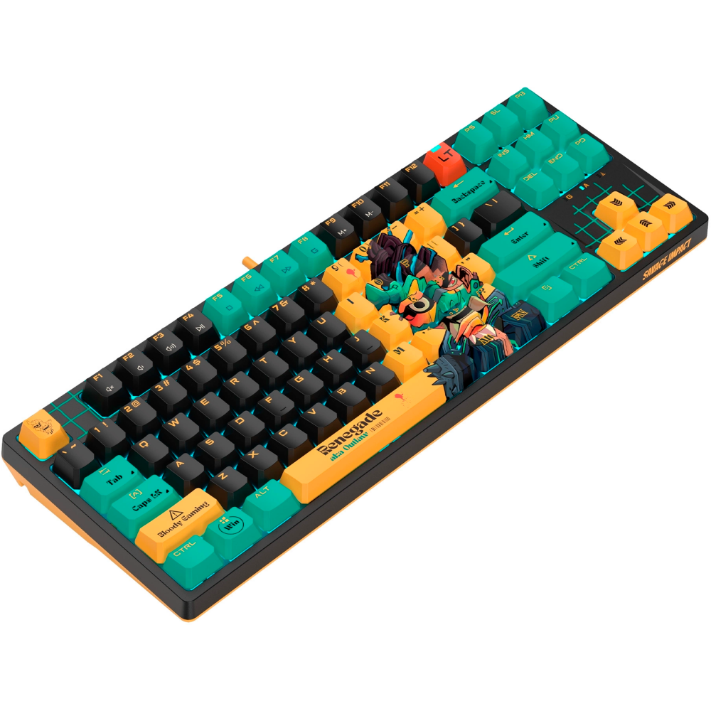 Клавиатура Bloody AT87 Renegade Black/Green - 4711421000734 - фото 4