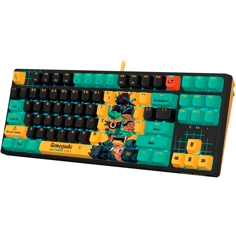 Клавиатура Bloody AT87 Renegade Black/Green - 4711421000734 - фото 7