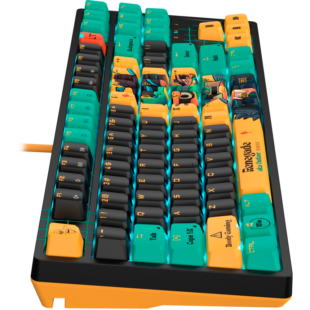 Клавиатура Bloody AT87 Renegade Black/Green - 4711421000734 - фото 10