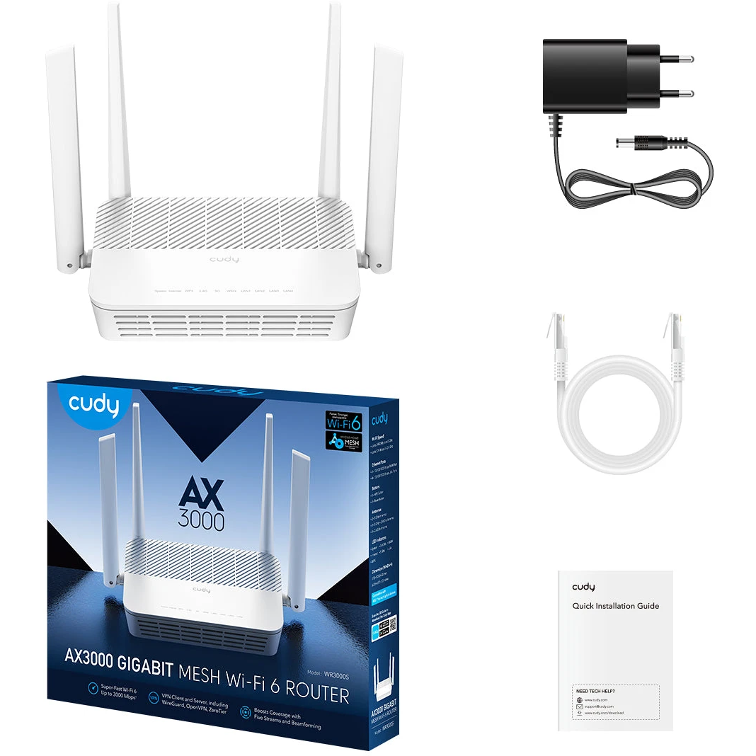 Wi-Fi маршрутизатор (роутер) Cudy WR3000S - фото 3