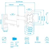Кронштейн ARM MEDIA MARS-6 Black (90716)