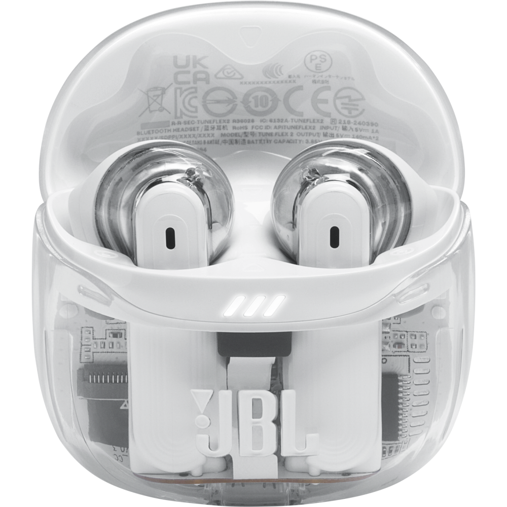 Гарнитура JBL Tune Flex 2 Ghost Edition White - JBLTFLEX2GWHT - фото 2