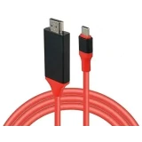 Кабель USB Type-C - HDMI, 2м, PREMIER A2604 Red (A2604RED)