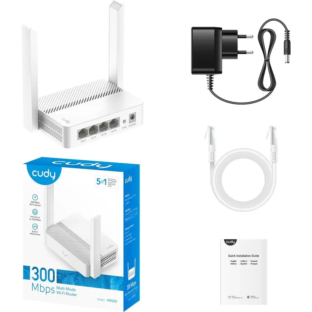 Wi-Fi маршрутизатор (роутер) Cudy WR300 White - фото 4