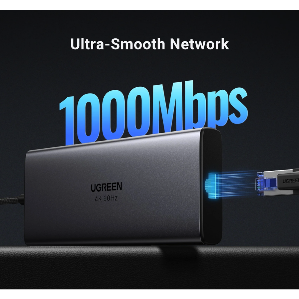 Док-станция UGREEN USB-C 10-in-1 Docking Grey (CM639) - 45380 - фото 3