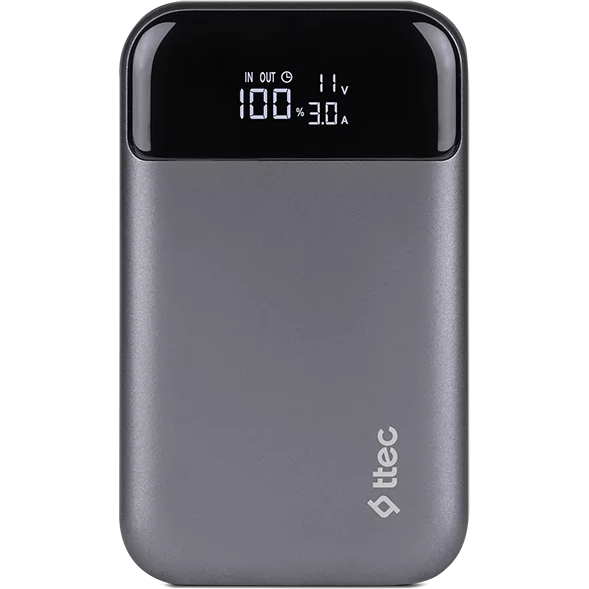 Внешний аккумулятор ttec ReCharger Pro LCD 10000mAh PD 30W Space Gray - 2BB214UG - фото 3