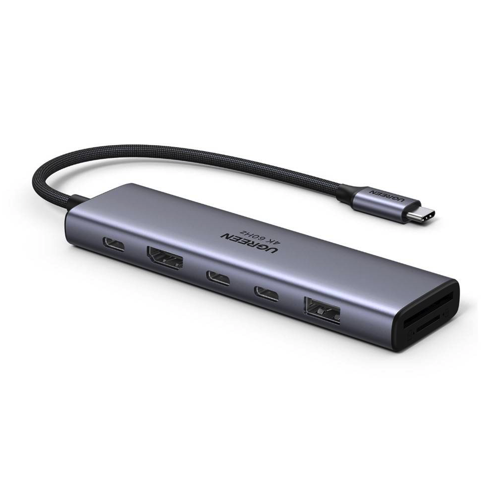 Док-станция UGREEN USB-C 7-in-1 Docking Grey (CM511)