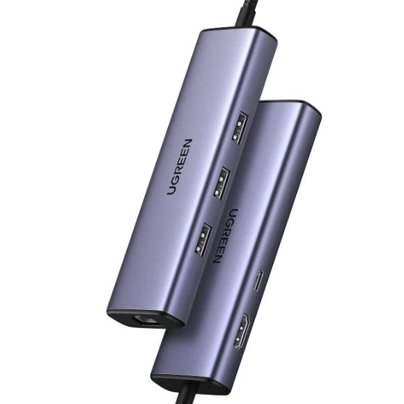 Док-станция UGREEN 6-in-1 USB-C Grey (CM512) - 15598 - фото 2
