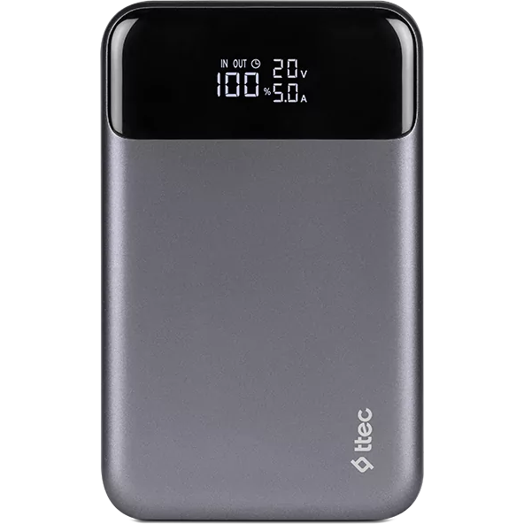 Внешний аккумулятор ttec ReCharger Pro LCD 20000mAh PD 130W Space Gray - 2BB218UG - фото 3