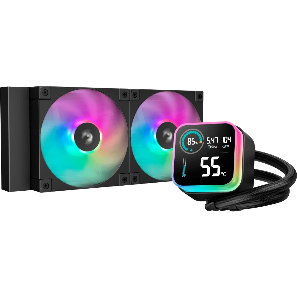 Система жидкостного охлаждения DeepCool LQ240 Black - R-LQ240-BKLSMW-G-1