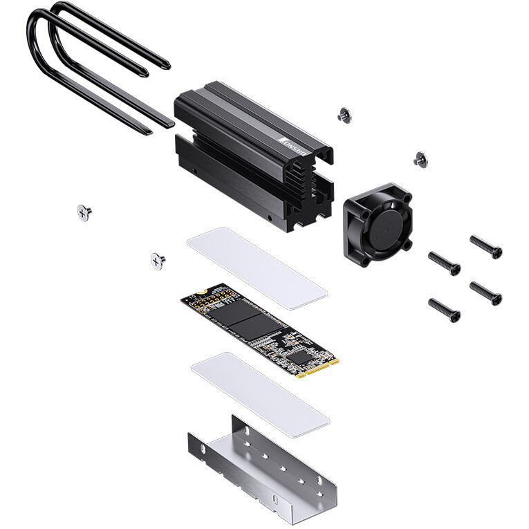Радиатор для SSD M.2 Jonsbo M.2-7 Black - фото 7