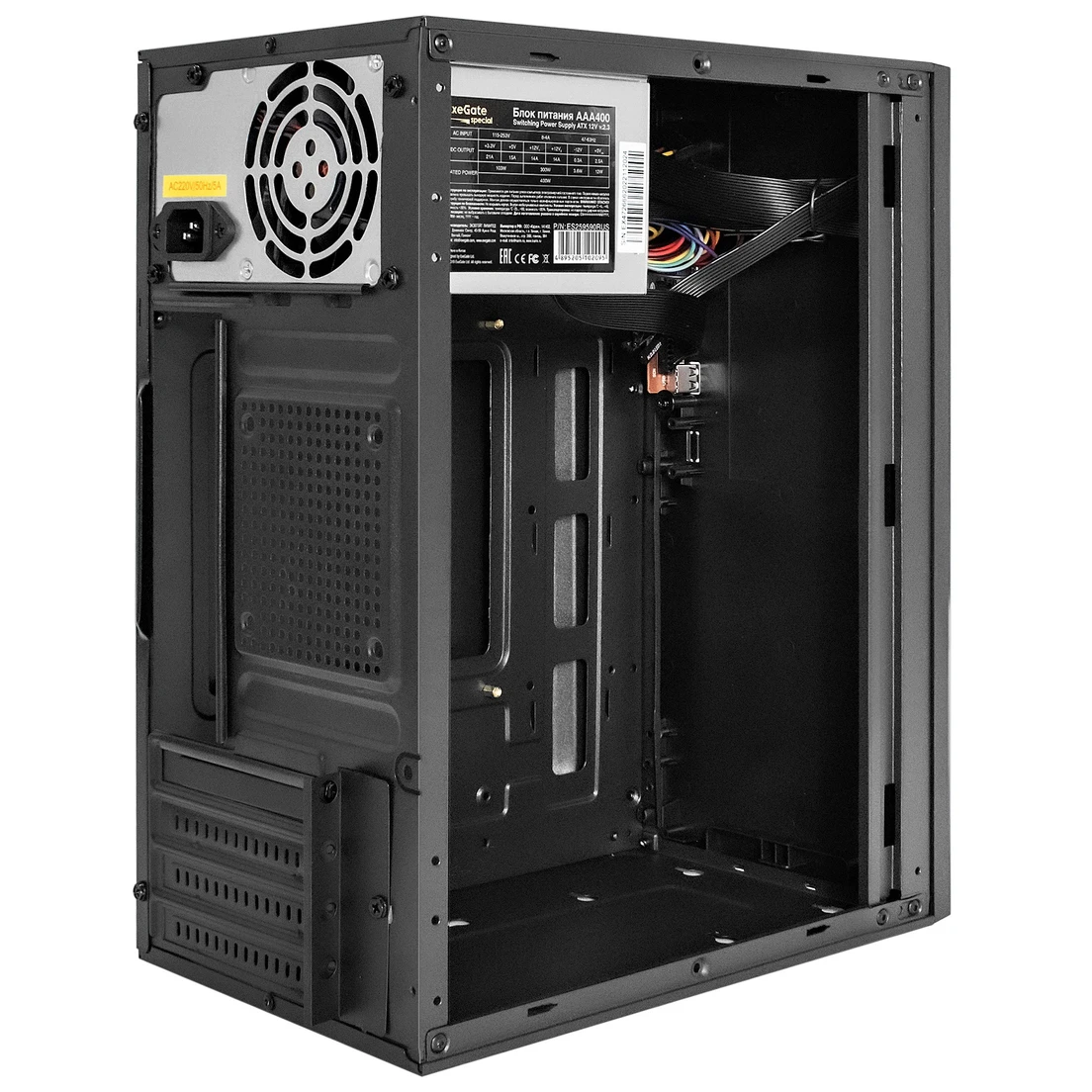 Корпус ExeGate BAA-303U 400W Black - EX298000RUS - фото 2