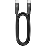 Кабель USB Type-C - USB Type-C, 1.2м, Uzay UZ-12CC-C1809-9-BK