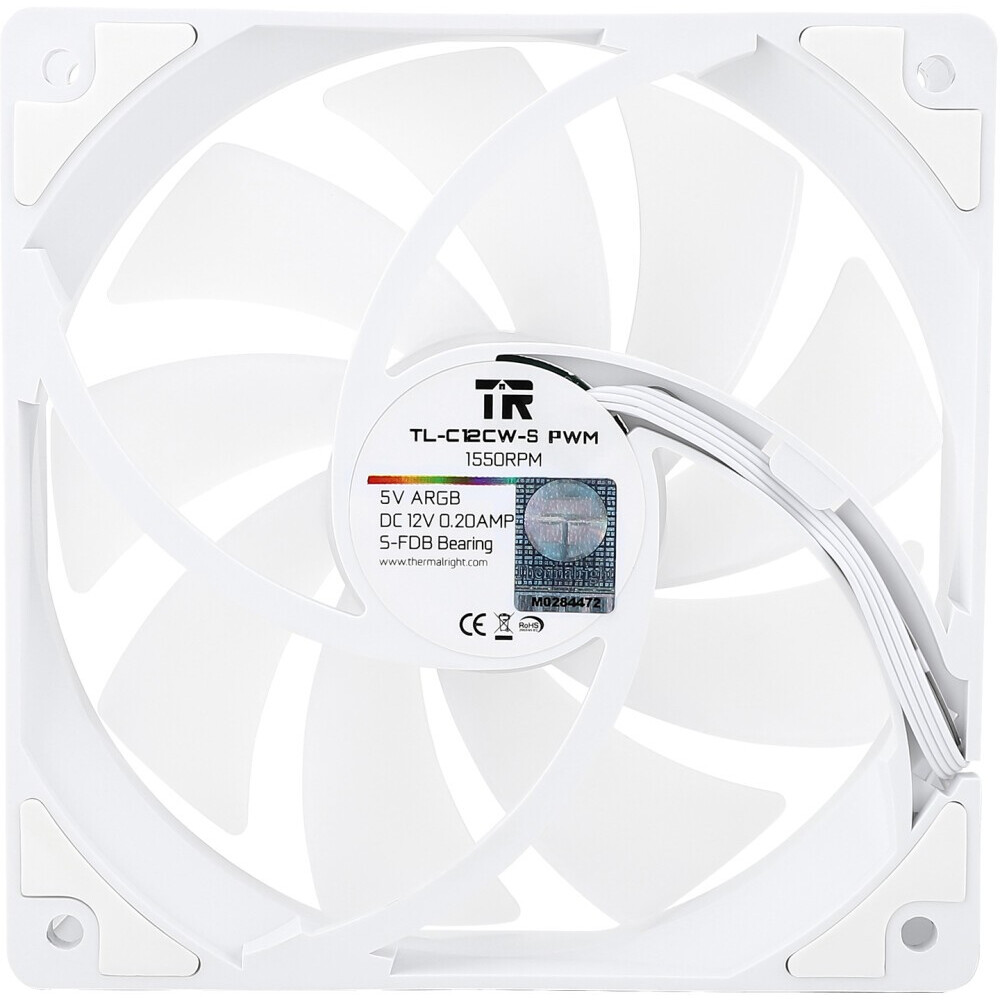 Вентилятор для корпуса Thermalright TL-C12CW-S (5 шт.) - TL-C12CW-Sx5 - фото 2