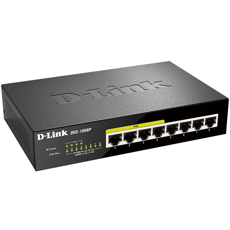 Коммутатор (свитч) D-Link DGS-1008P/E