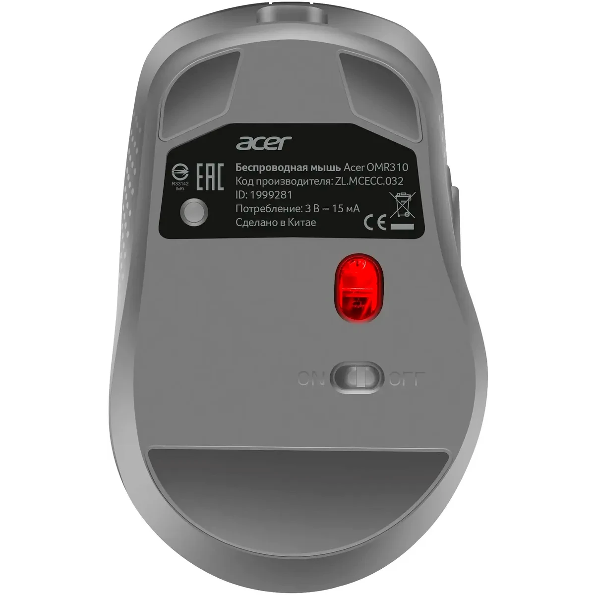 Мышь Acer OMR310 Grey - ZL.MCECC.032 - фото 2