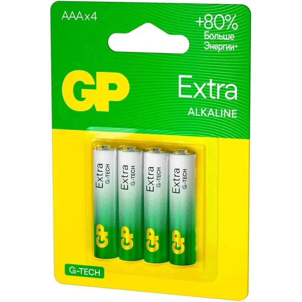 Батарейка GP G-Tech Extra Alkaline (AAA, 4 шт.) - 24AXA21-2CRSBC4 - фото 2