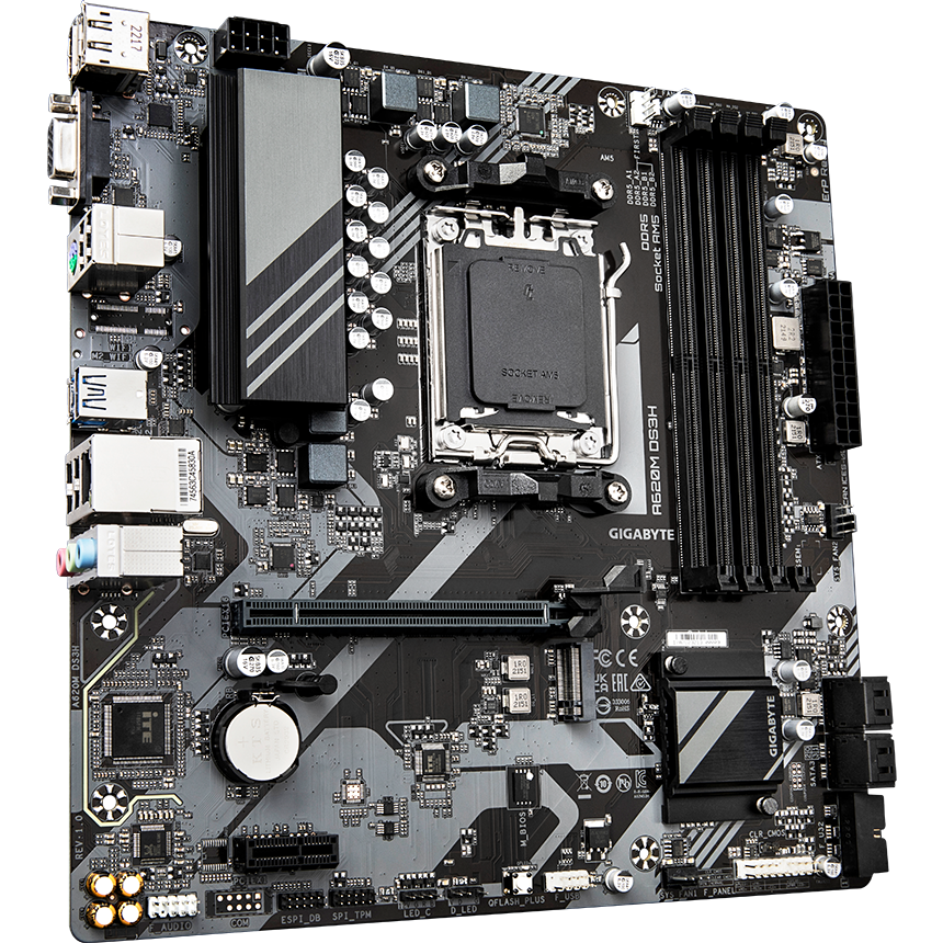 Материнская плата Gigabyte A620M DS3H OEM - фото 2