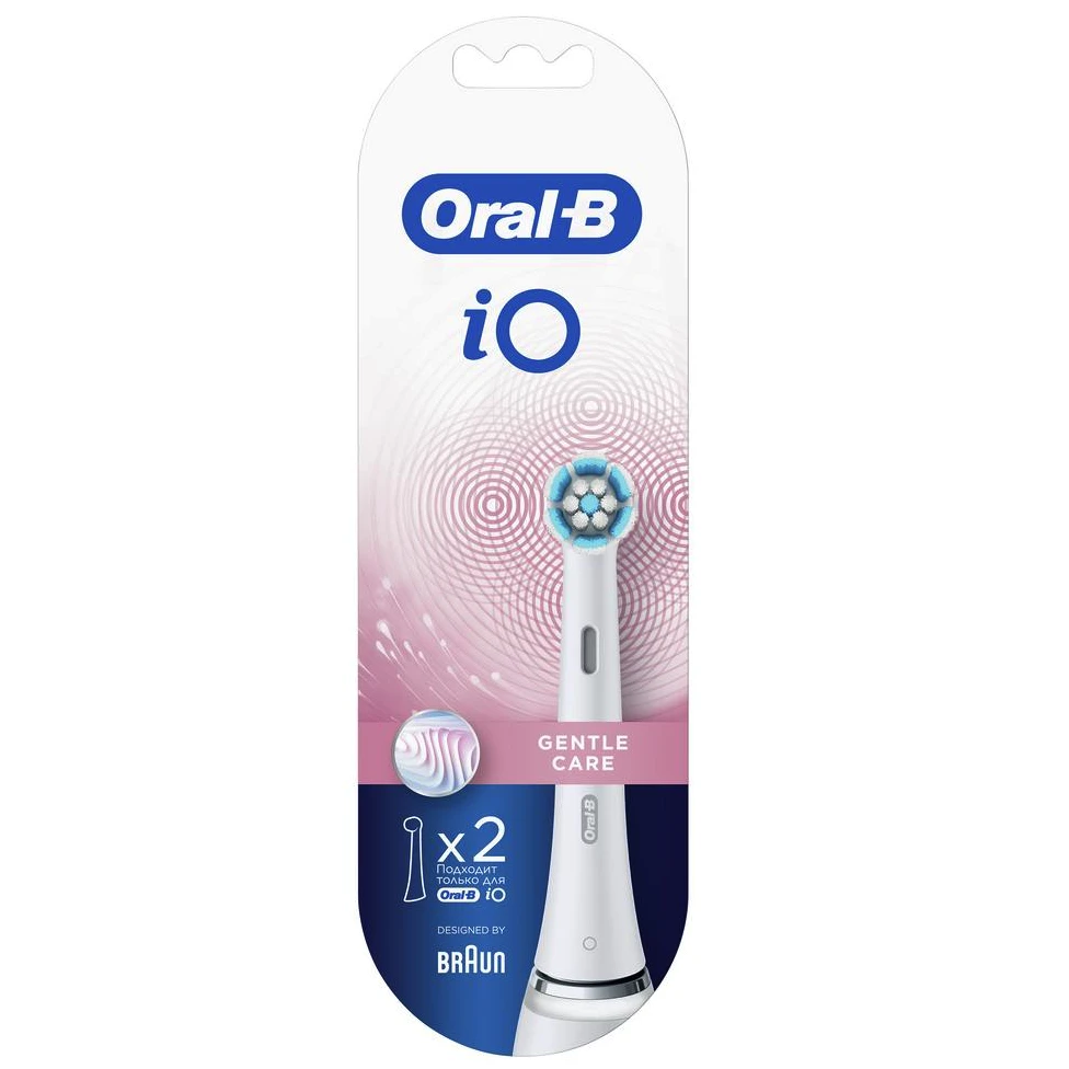 Насадка для зубной щётки Oral-B SW-2 iO Gentle Care White, 2 шт. - фото 2