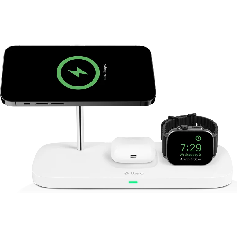 Беспроводное зарядное устройство ttec AirCharger Trio Up White - 2KS32B - фото 6