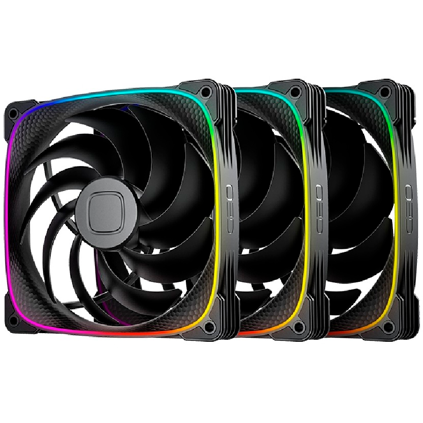 Вентилятор для корпуса Geometric Future Squama 2503B-14 Black (3 шт.)