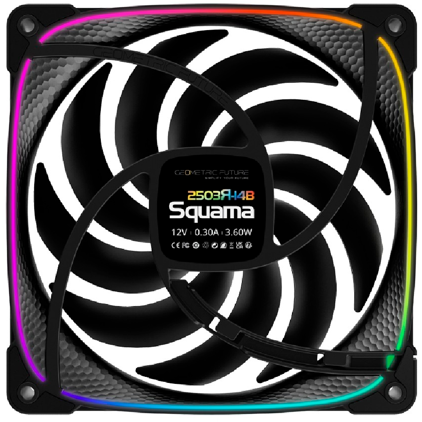 Вентилятор для корпуса Geometric Future Squama 2503RB-14 Reverse Black - 1F2503R114000 - фото 6