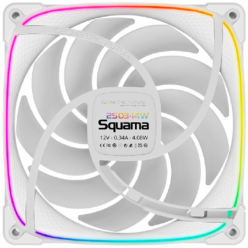 Вентилятор для корпуса Geometric Future Squama 2503W-14 White - 1F2503W114000 - фото 6