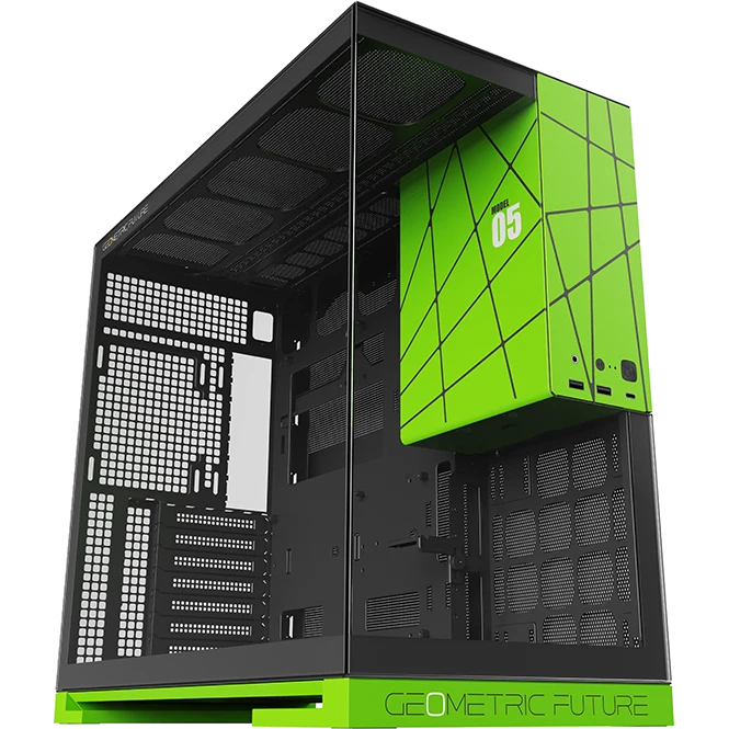 Корпус Geometric Future Model 5 ARGB Black/Green - 1AM5WKNV01100 - фото 3