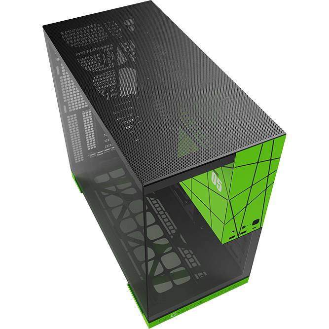 Корпус Geometric Future Model 5 ARGB Black/Green - 1AM5WKNV01100 - фото 6