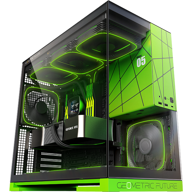 Корпус Geometric Future Model 5 ARGB Black/Green - 1AM5WKNV01100 - фото 10