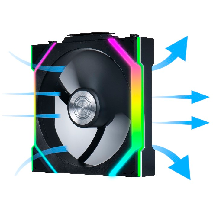 Вентилятор для корпуса Lian Li UNI Fan SL Wireless 120 Black - G99.12SL1W1B.R0 - фото 7