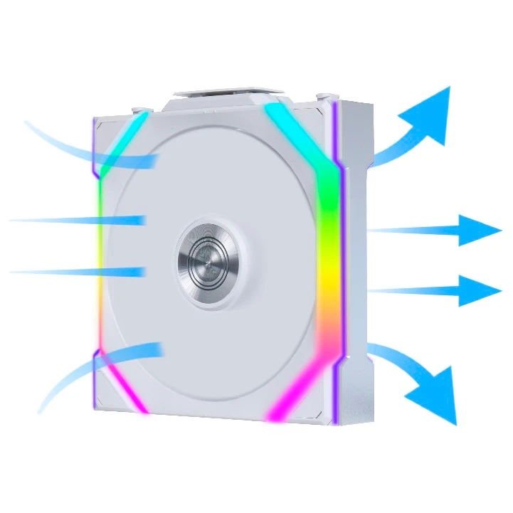 Вентилятор для корпуса Lian Li UNI Fan SL Wireless 120 White - G99.12SL1W1W.R0 - фото 6