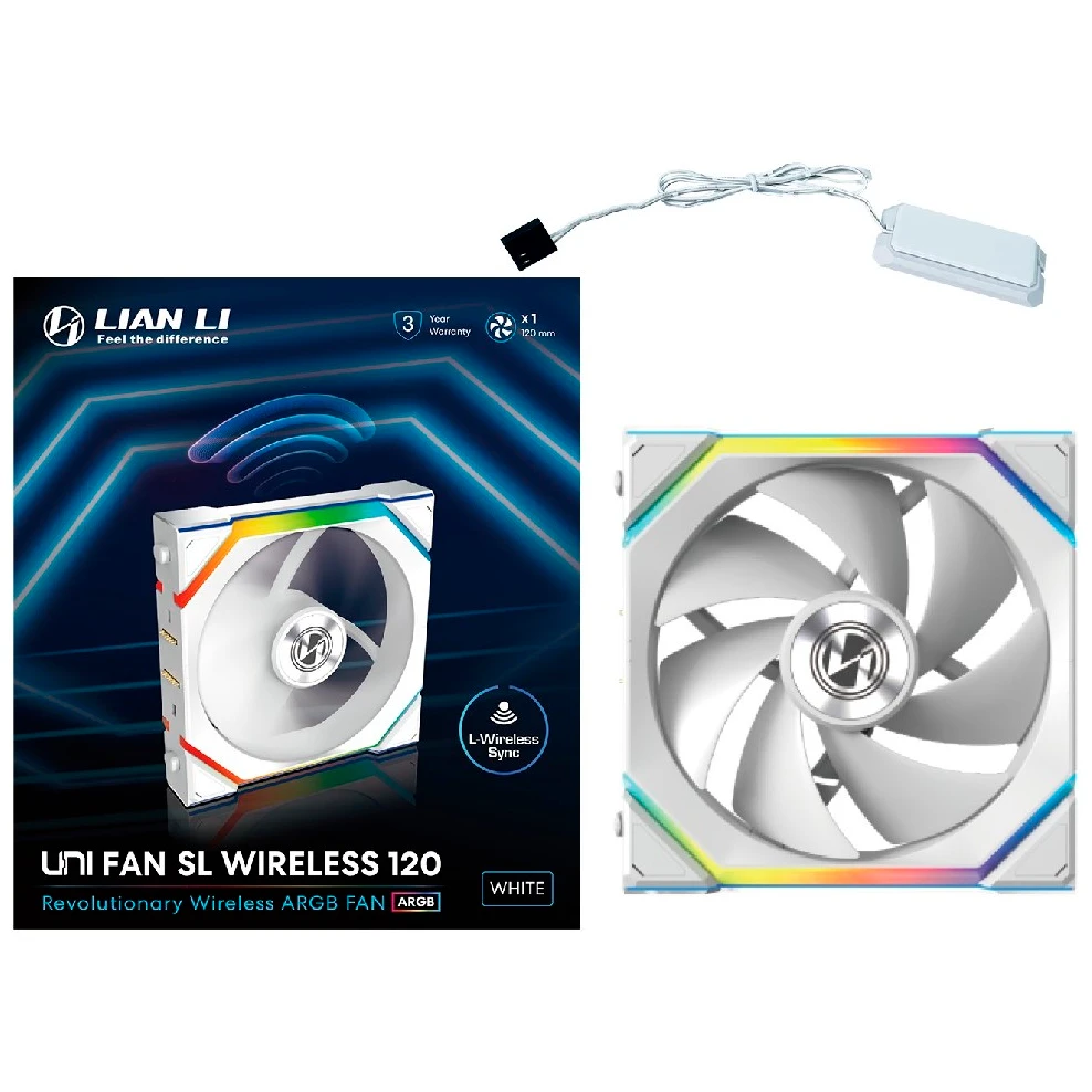 Вентилятор для корпуса Lian Li UNI Fan SL Wireless 120 White - G99.12SL1W1W.R0 - фото 7