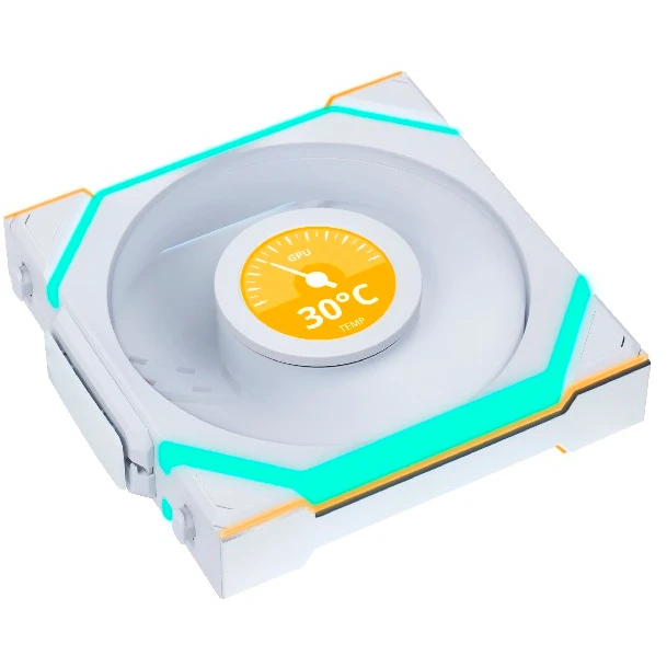 Вентилятор для корпуса Lian Li UNI Fan SL Wireless LCD 120 White - G99.12SLLCD1W1W.R0 - фото 4